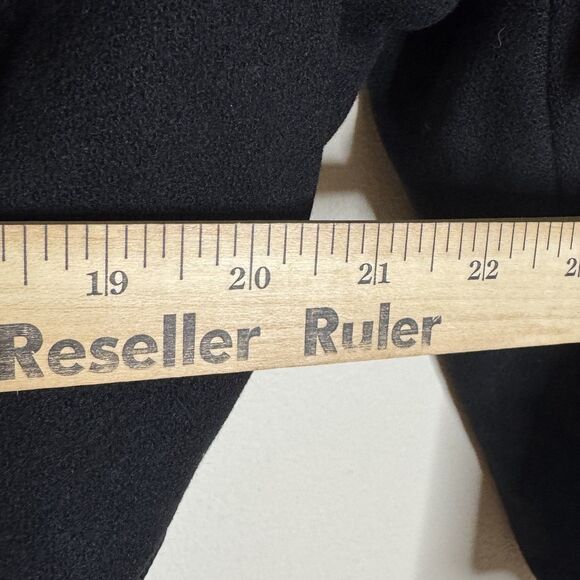 Jhane Barnes Coat Mens Small Black Belted Long Overcoat Wool Blend Minimalist - Picture 7 of 11